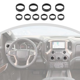 CheroCar Radio AC Knobs Cover Center Console for Chevy Silverado GMC Sierra 2019-2026,for Chevy Suburban 2020-2026,for Chevy Tahoe GMC Yukon 2021-2026