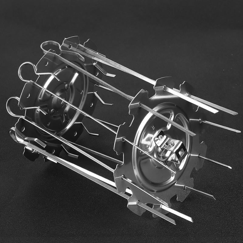 Stainless Steel Roaster Electric Oven Barbecue Skewers Needle Cage Set