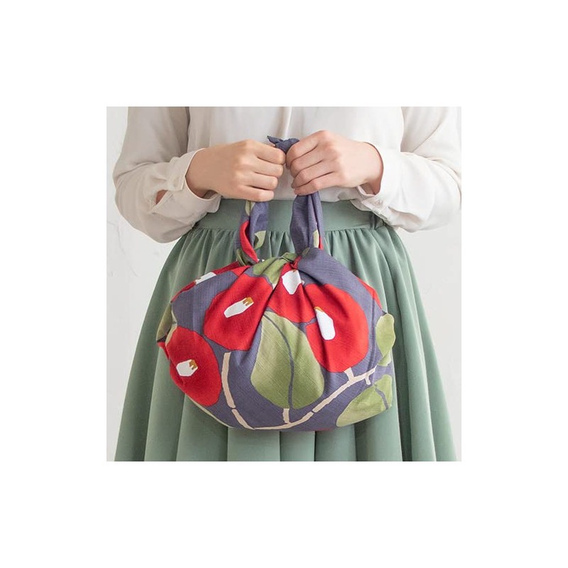 Musumi Furoshiki 24 Width Yumeji Takehisa Tsubaki Gray 90cm Cotton
