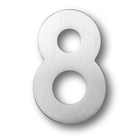 Bebarley 5 Inch Modern Solid Stainless Steel Floating Mount House Numbers and Street Address Plaques Door Numbers