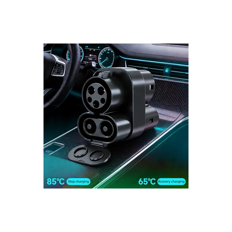 Adaptador CCS1 a CCS2, Conector de Carga para Vehículos Eléctricos,