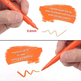 Fanika Edible Markers Food Coloring Pens 10 Colors, Double-sided Fine Tip Food Grade Pens and Edible Marker for Cookies Decorating Fondant, Cakes, Frosting, Easter Eggs