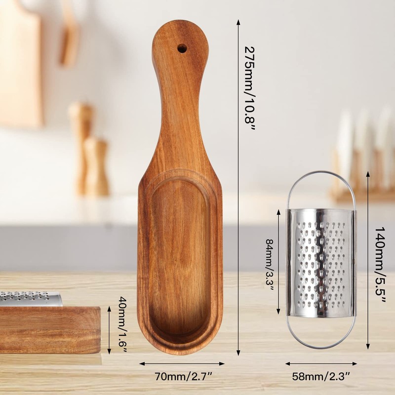 Cheese Grater With Container - Stainless Steel Cheese Grater With