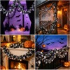 Halloween Tinsel Garland with Ghost Black Foil Metallic Xmas Tree