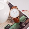 BUREI Men's Watch, Leather, Brand, Simple, Waterproof, Analog, Business, Men's