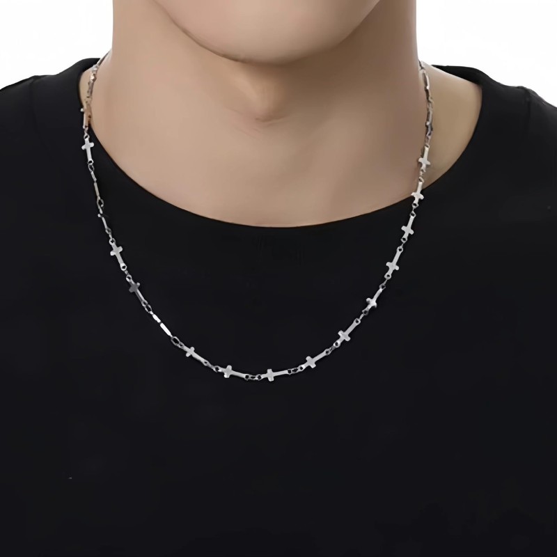 Tasiso Cross Necklace, Men's, Popular, Hypoallergenic, Cross, Men's Snake Necklace,
