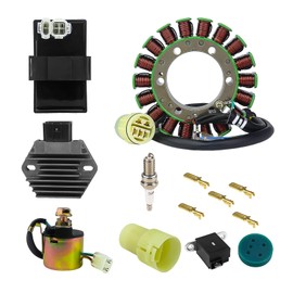Voltage Regulator Rectifier Ignition Coil CDI Box Starter Relay Solenoid Stator for Honda Foreman 400 TRX400FW 1997-2003 FourTrax Foreman 400 TRX400FW 1995-1996 30510-HM7-003 30410-HM7-003