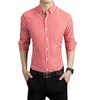 ERZTIAY Men's Casual Business Vertical Striped Button Down Long Sleeve