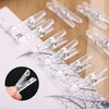 Pack of 100 Transparent Clips, Small Clips, Plastic Photo Clips,