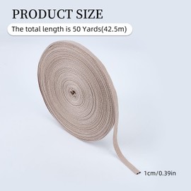letsinstyle 50 Yards 0.39 Zoll Breites Baumwoll Twillband Weiche Natürliche Fischgräten Gurtband Rolle Beige Leinenbindung Buchbänder Stoffzubehör Zum Buchbinden Buchkunst Nähen Basteln