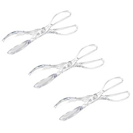 Chef Craft Premium Clear Salad Tongs Heavy Duty Design, 11.25-Inches Long (3-Pack)