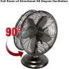 Optimus F-6212A 3-Speed 60-Watt Portable Retro Oscillating Table Fan