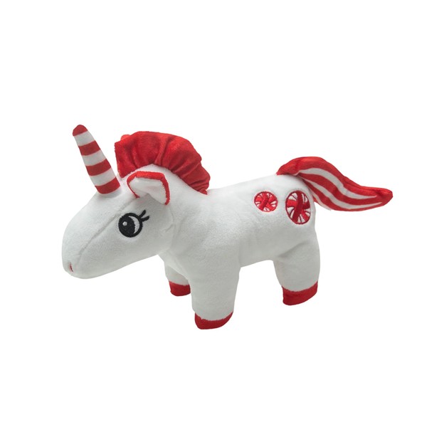 SnugArooz Pepper The Unicorn - Holiday Plush Dog Toy Peppermint