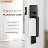 Leydebong Black Front Door Handle Set with Reversible Lever -