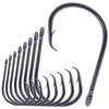LURELINK-Inline-Circle-Hooks-Saltwater-for-Catfish-Bass-Octopus-Hooks-Fishing-Hook-Freshwater 50 Pack (3/0 50-Pack, Black)
