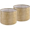 Set of 2 Medium Lampshade, Imitation Leather Fabric Drum Lampshade