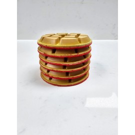 BRILLA 4" METAL BOND Diamond Polishing PAD 800GRiT for Concrete Marble Granite Floor 6p