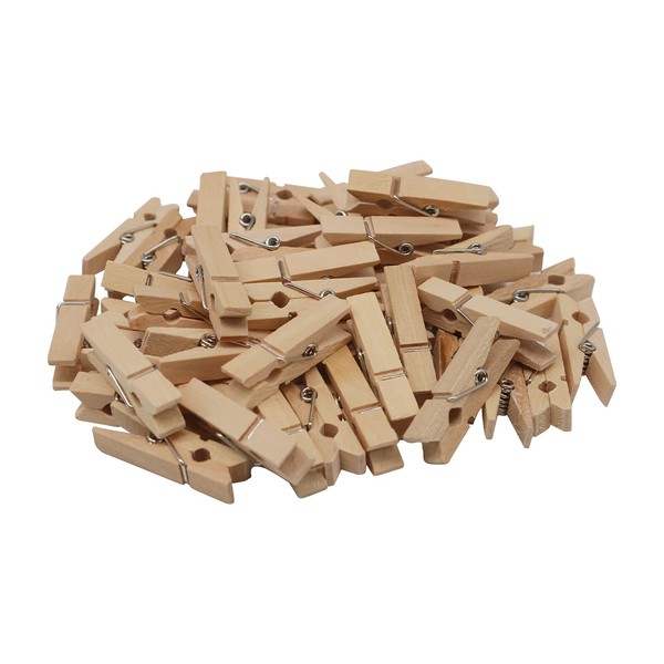 RICISUNG Wooden Clips, Set of 50, Wooden Cross Pins, Pin Clips, Photo Clips, Thumb Tacks, Pin, Paper Clips, Bulletin Board, School, Office Supplies, Stationery, Decorative DIY, 1.4 inches (35 mm)