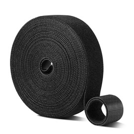 Wanme Bridas Reutilizables para Cables,Ajustables de Nylon Sujetacables Reutilizables de 3m x 1.2cm, Bridas Negras para Organizador Management de Cabl