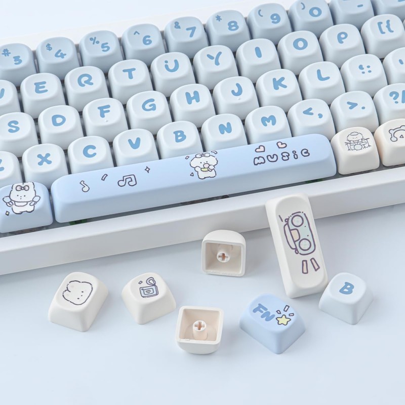 JOMKIZ 139 Keys PBT Keycaps, MOA Profile Keycaps, Dye Sublimation,