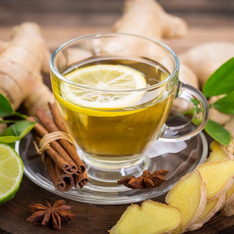 Ginger root sliced, ginger tea, crushed ginger pieces, 100% natural,