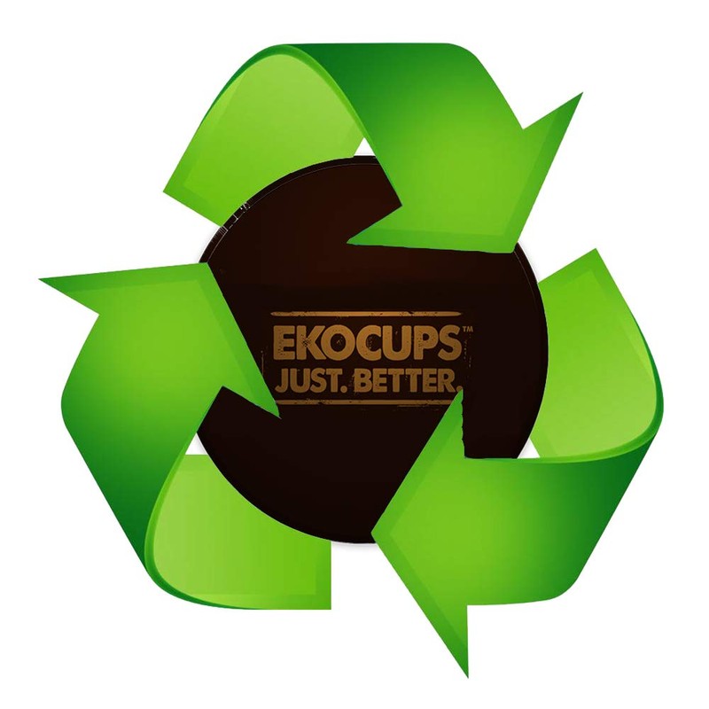EKOCUPS Artisan Organic Espresso Roast Hot or Iced Coffee, in