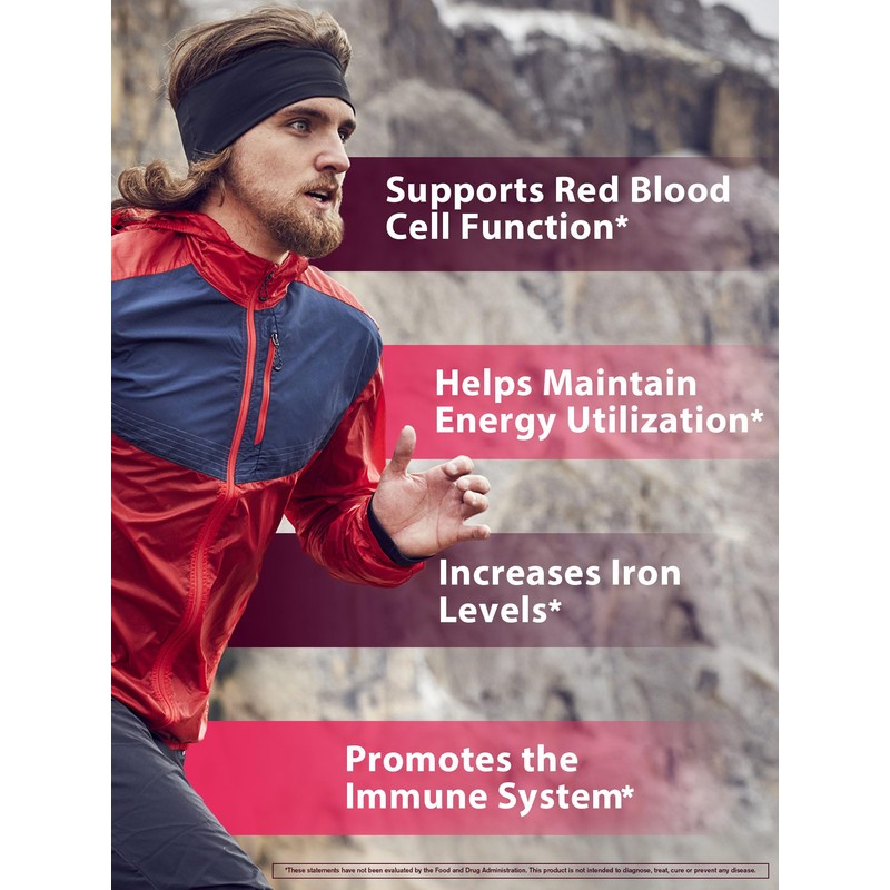 Iron Supplement for Women Men, High Potency Iron 65mg with