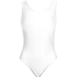 Hi-Co Girls Kids School Sport Dance Gymnastics Ballet Sleeveless Leotard White 13-14 Years