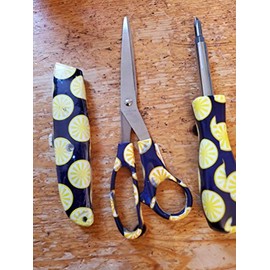 DESIGNER Tool Set for Ladies Girls Women- 6 IN 1 SCREW DRIVER,BOX CUTTER,SCISSORS -with Free Tool Belt (Ten Dollar Value)