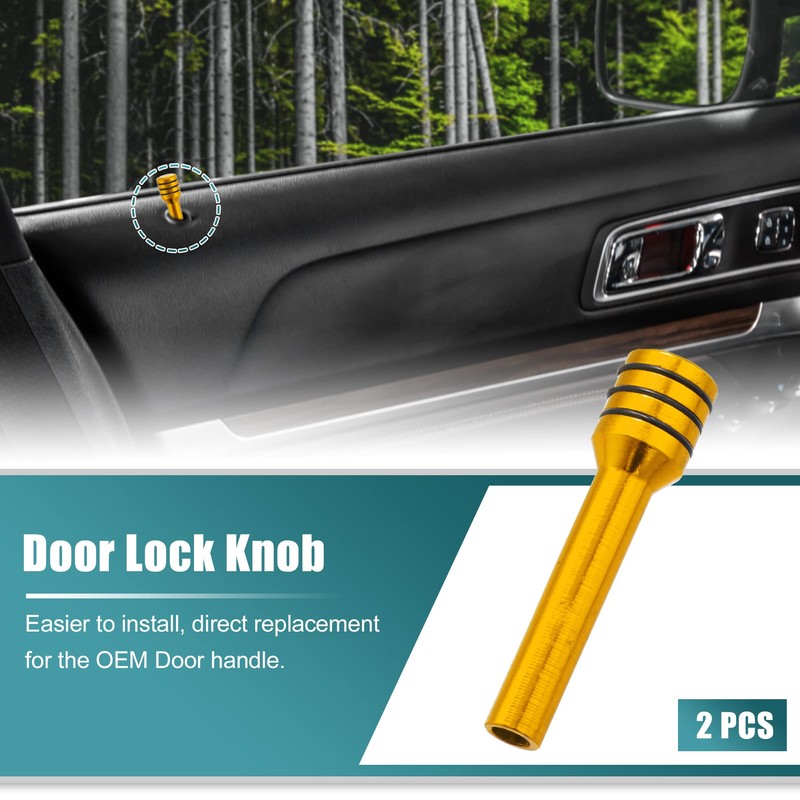 X AUTOHAUX 2pcs Car Door Lock Knobs Interior Door Lock