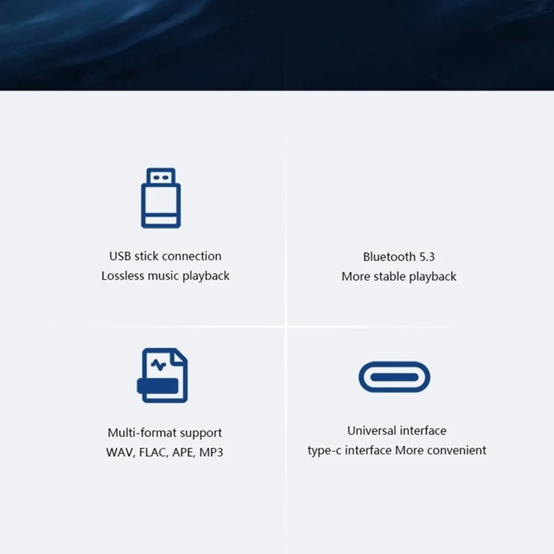 Peakloong Lossless Digital Audio Decoder Bluetooth 5.3 Audio Receiver TDA1305T