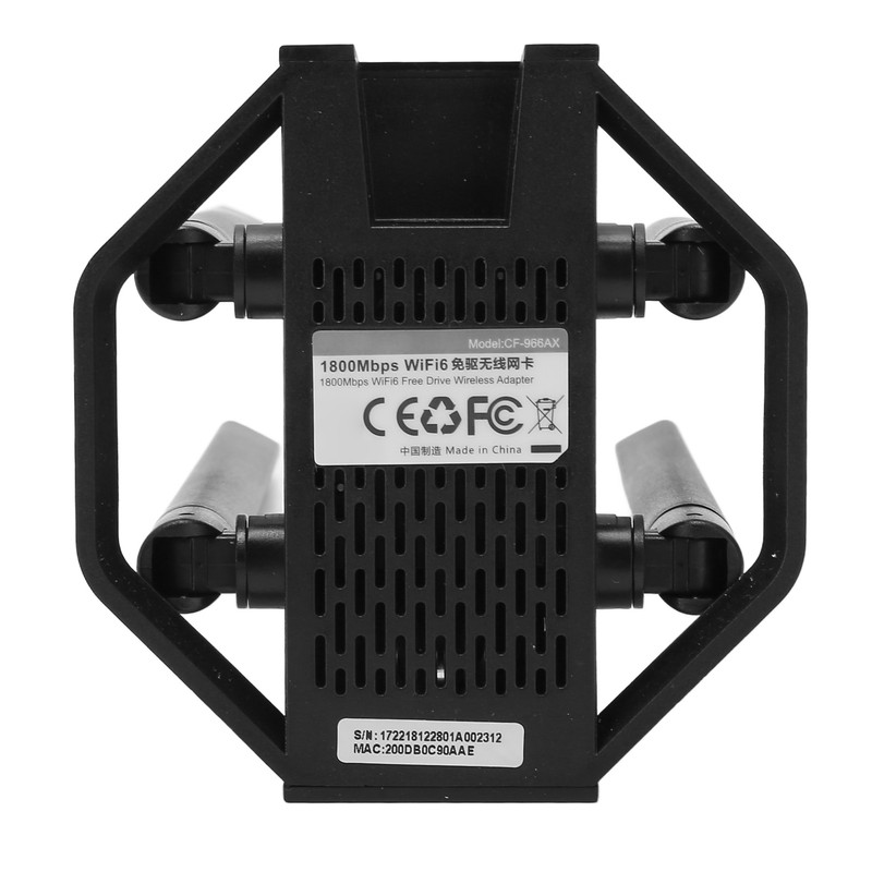 USB3.0 WiFi Adapter with 4 Antenna 2.4GHz 5GHz 1800Mbps WPA3