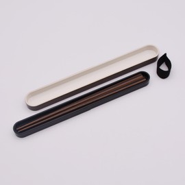 Mitani M17601 Yamanaka Lacquerware Lacquerware Lacquer Chopsticks & Chopsticks Case Set, 7.1 inches (18 cm), Wappa Style, Brown, Made in Japan