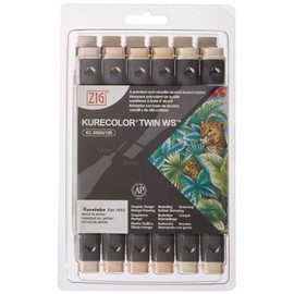 Kuretake ZIG KC-3000N/12B10 Kurecolor Twin WS, Neutral & Natural Colors