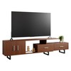 LeisureMod Avery Mid-Century Modern 69" TV Stand with MDF Cabinet