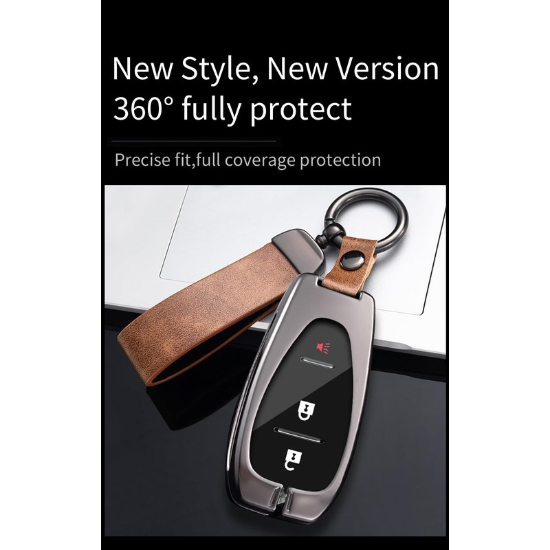 TECART Fit for Chevy Key Fob Cover Zinc alloy Key