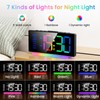 Digital Alarm Clock for Bedroom, Digital Clock with Curved Design,