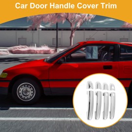 Partuto Smart Car Door Handle Cover Trim - Car Side Door Handle Cover - for Suzuki Swift 2005-2017 Silver Tone - 1 Set