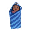 Texben 4 Toallas Portabebe Azul Con Diseño A Rayas
