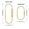 PPFISH Durable Brass Screw Lock Clip Key Chain Ring, Simple