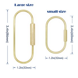 PPFISH Durable Brass Screw Lock Clip Key Chain Ring, Simple Style Car keychain for Men Women