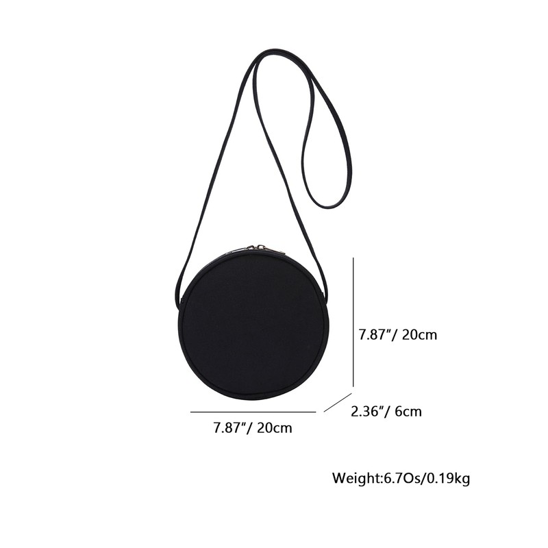 YONBEN - Bolso cruzado circular para mujer, de nailon con