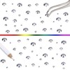 QOGIR 6300pcs Metallic Silver Hotfix Rhinestones for Crafts Clothes DIY
