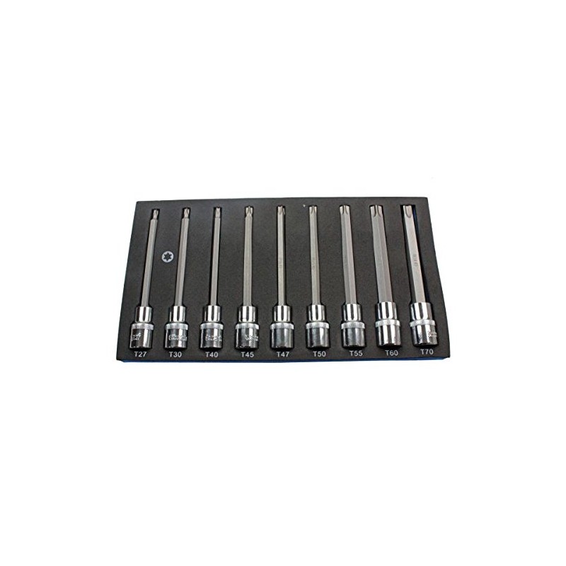 BERGEN 9PC 1/2 DR 140MM(L) TORX BIT SOCKETS (BERGEN) B1174