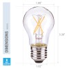 Satco LED Filament Bulb 5W =40W A15 Damp Location Medium