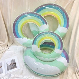 New Thick Inflatable Swimming Ring for Adults and Children LF815 90 [Recommended 60.00 Kg-90.00 Kg] 5ea