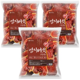 Domestic reishi mushroom whole round 500g pack (3 pieces) / 국산 영지버섯 통 원형 500g 3개