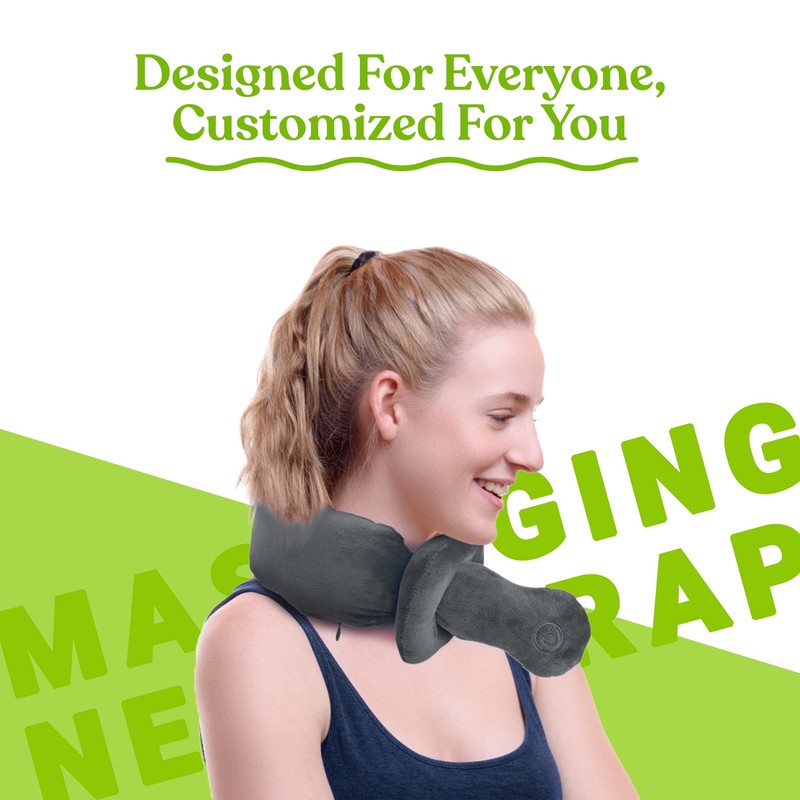 PURSONIC Portable Neck & Shoulder Adjustable Massaging Wrap with Soothing