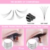 Ready-to-Use Eyelash Fans, 5D-C-0.10-12, Lace Base, Ready-to-Use Fan Eyelash Extensions,