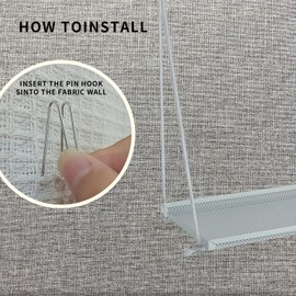 Comastbo 2 Sets Fabric Wall Cubicle Shelves with Hook for Office Cubicle Decor, Cubicle Organizer Storage Shelf with Rope （DIY Adjustable Size Cubicle Accessory Desk